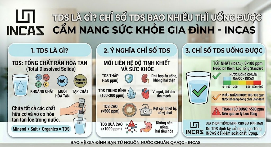 TDS là gì? Chỉ số TDS bao nhiêu thì uống được