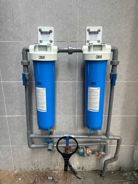 H&igrave;nh lắp đặt lọc tổng đầu nguồn 3M Aqua-Pure AP802B-817