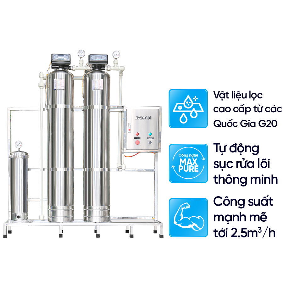 Máy lọc nước tổng đầu nguồn Karofi KTF - 332