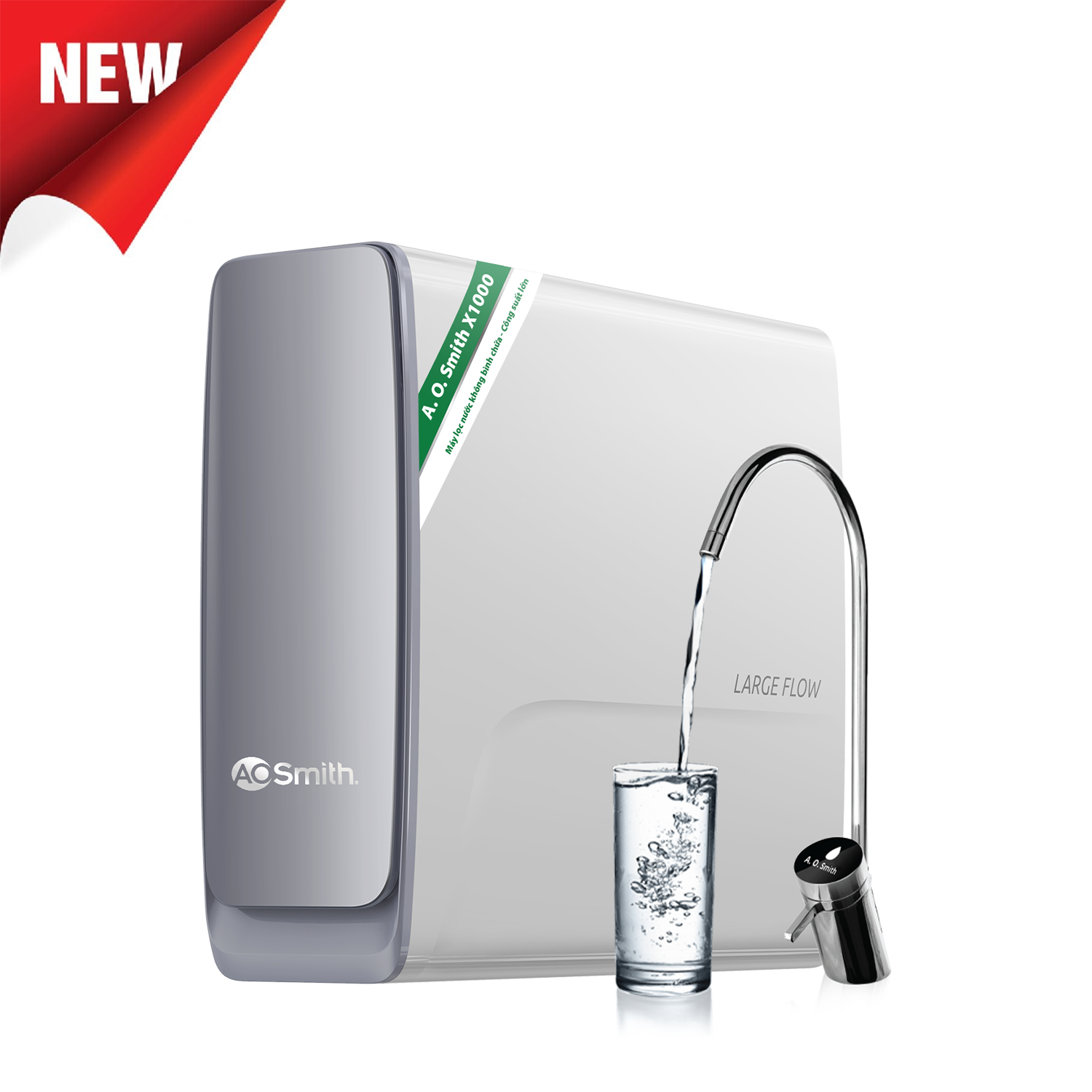 Máy Lọc Nước Đặt Gầm Có Tuổi Thọ Lõi Cao Nhất A. O. Smith X1000 [NEW] — máy lọc nước chính hãng INCAS