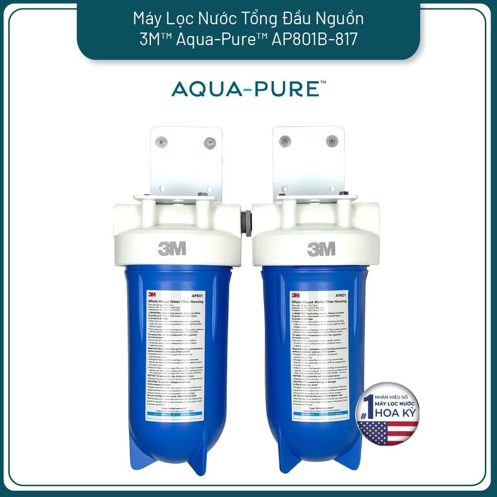 Máy Lọc Nước Tổng Đầu Nguồn Cao Cấp 3M™ Aqua-Pure™ AP801B-817 — máy lọc nước chính hãng INCAS