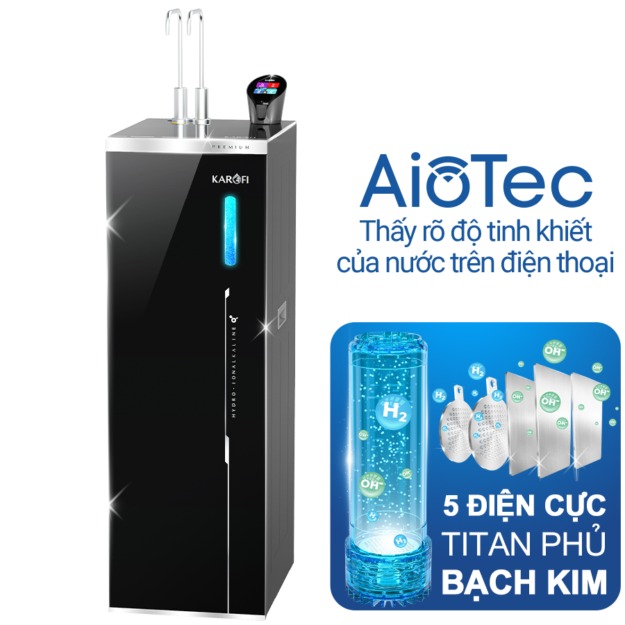 Máy lọc nước nóng lạnh Hydro-ion kiềm Karofi KAE-S86 PRO